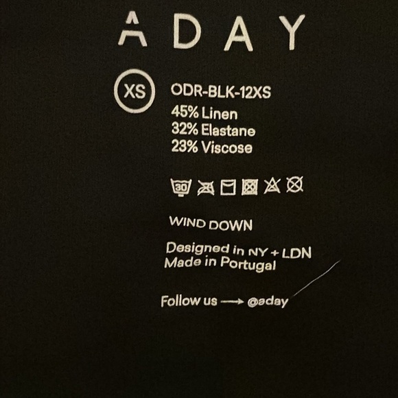 Aday Wind Down Wrap Dress Black Linen Blend Pockets Belted XS - Picture 5 of 9